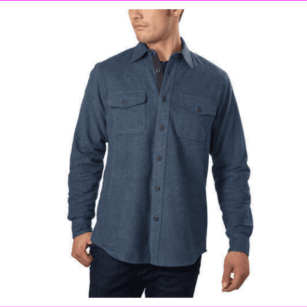 Grizzly Mountain Men’s Flannel Chamois Shirt XXL/Blue - Walmart.com