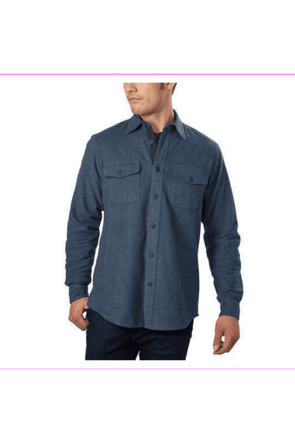 Mens Flannel Chamois Shirt XXL/Blue