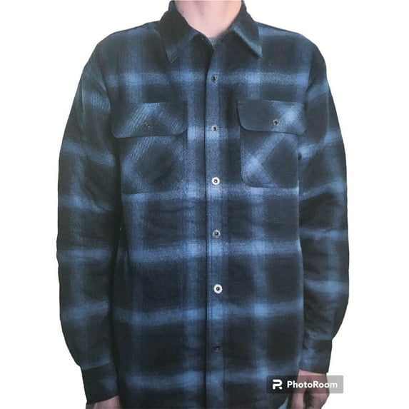 Grizzly Mountain Men's Sherpa Lined Plaid Flannel Shirt Jacket