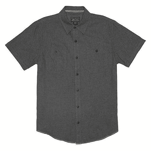 Grizzly Mountain Woven Short Sleeve Shirt,Dark Heather Grey,L