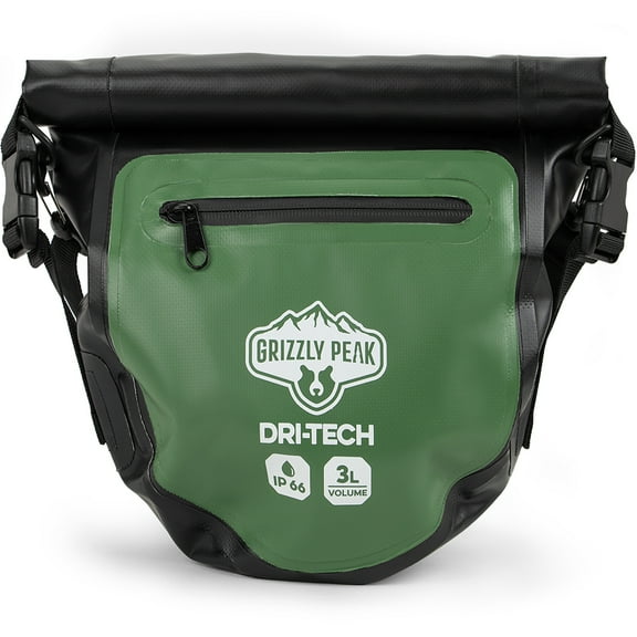 Grizzly Peak 3L Dri-Tech Waterproof Dry Satchel, IP 66 Lightweight Dry Bag with Carry Strap