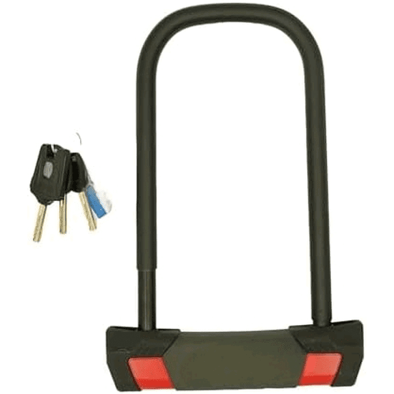 Grizzly U-Lock Heavy-Duty Bike Lock for Bicycles, Scooters & Mopeds Anti-Theft Hardened Steel U-Lock with Key Cover, Rubber Coating & 3 Laser Cut Keys$$Sport & Recreation Other