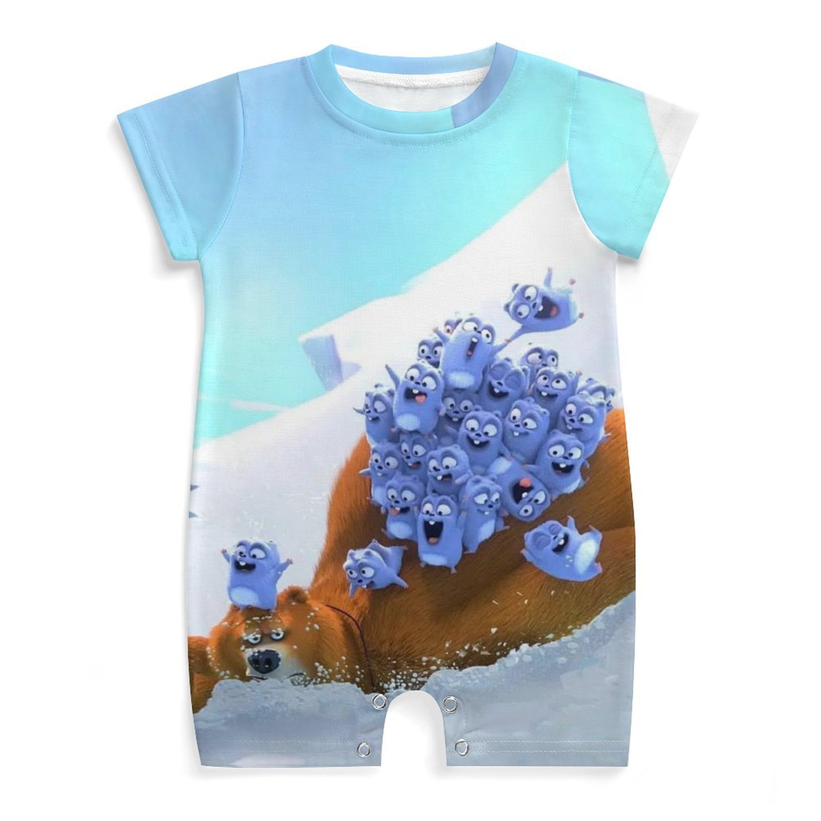 Grizzy And The Lemmings Baby One-Piece Rompers Short Sleeve Bodysuits ...