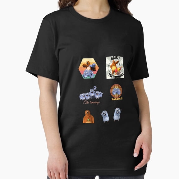 Grizzy And The Lemmings Cute Kids Cartoon Gift Retro Style Unisex T-Shirt, up to size 5XL