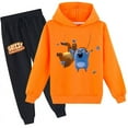 thumbnail image 1 of Grizzy And The Lemmings Hoodies with Jogger Pants Set Graphic Sweatsuit Tops Outfits for Boys Girls, 1 of 3
