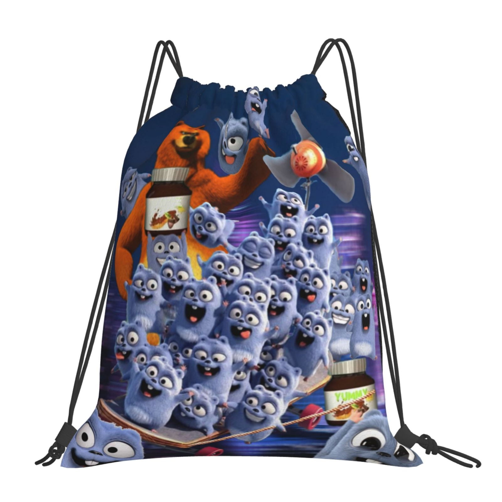 UNICEU Fire Soccer Ball Print Drawstring Bag - Lightweight Polyester Daypack For Swimming, Gym, Travel - View #6