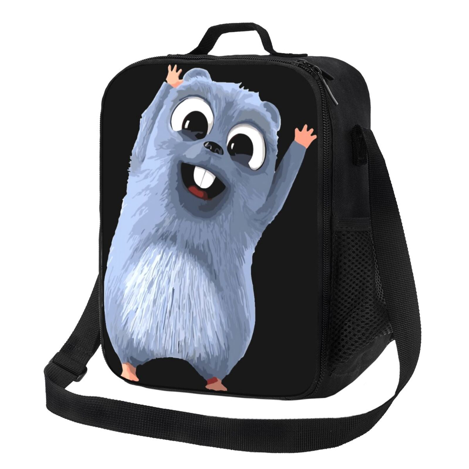 Cartoon Fire Truck Insulated Lunch Bag - Reusable, Large Capacity, With Shoulder Strap For Kids, Teens, Adults