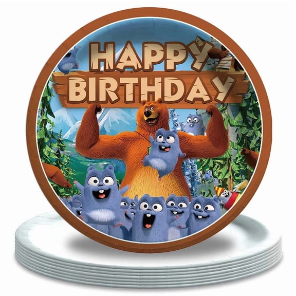 Grizzy and the Lemmings Plates Party Supplies Birthday Decorations Tableware Disposable Dinnerware