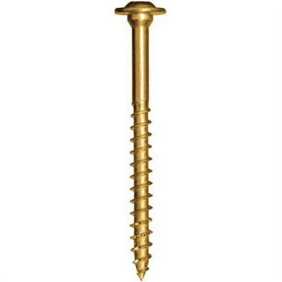 Deck Screw, 1/4 in x 2-1/8 in, Steel, Flange Round Head, Torx Drive, 50 PK
