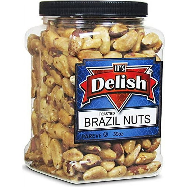 Grmet Toasted Brazil Nuts by Its Delish, 39 Oz Jumbo Reusable Container