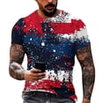 thumbnail image 1 of GrmtClth 4th of July Tops for Men Independence Day American Flag Print Lightweight Tee Short Sleeve Comfy Shirts Crew Neck Clothes Sky Blue M, 1 of 4
