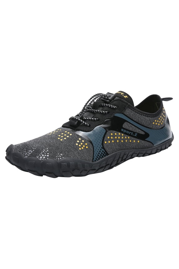 Anti Abrasion Hiking Footwear Aqua Shoes Barefoot Sneakers, Quick Dry Wading Boots Trail Sneakers for River Trekking, Pool Swimming & Shower Gym Slippers Black (US/10)