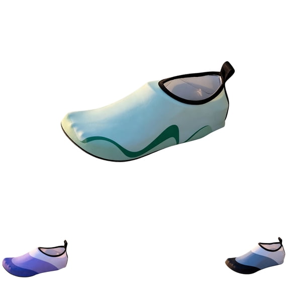 GrmtClth Aqua Socks Quick Dry Skin Fit Water Socks Gradient Design For Daily Yoga Swimming And Spa Use Green 43(US/10)