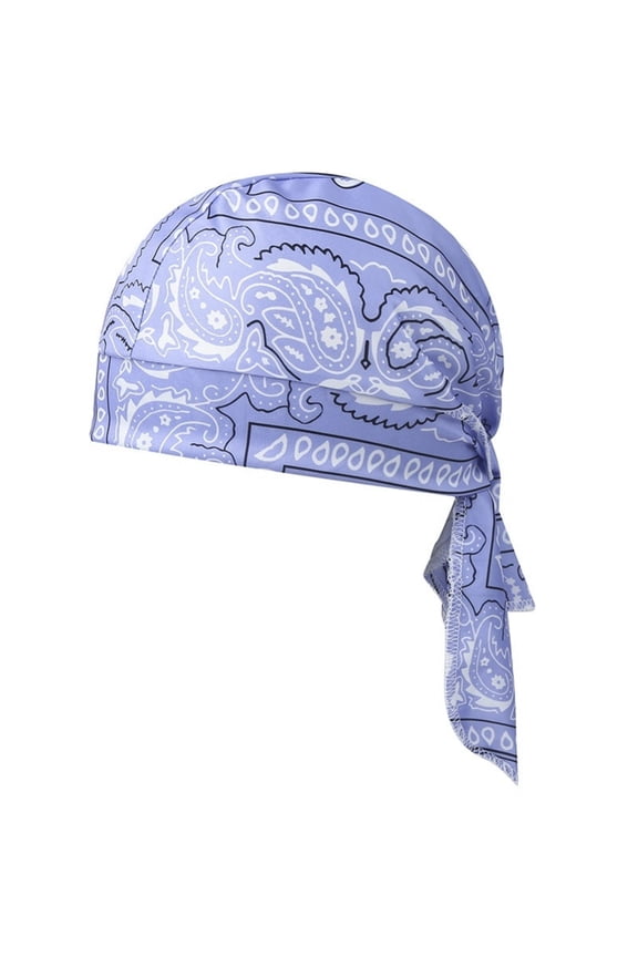 Bandana Men Women Sun Protection Cycling Cap Summer Hat Adjustable Sports 21.3''-24.4'' Light Blue