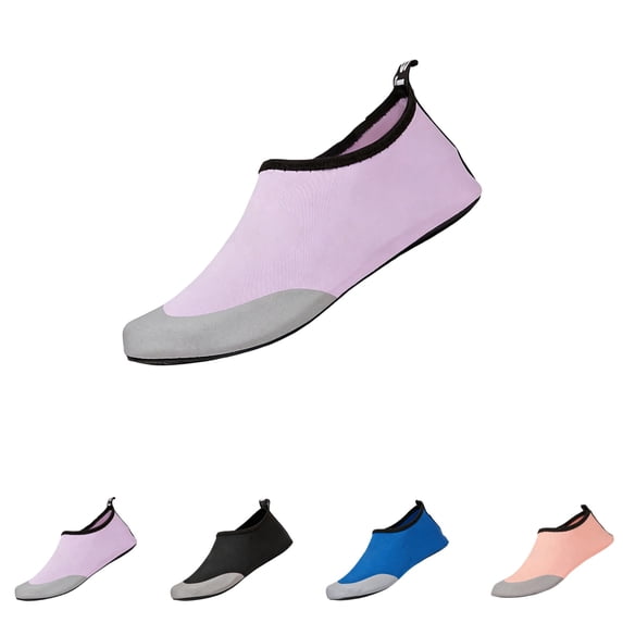 GrmtClth Boys And Girls Lightweight Water Sock Shoes Fast Drying Fabric For Summer Water Activities Purple 11-12 Years