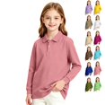 thumbnail image 1 of GrmtClth Boys School Uniform Everyday Polo Shirts Solid Plain Design Must Have Casual School Outfits Light pink 12-13Years, 1 of 8