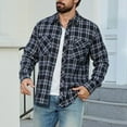 thumbnail image 1 of GrmtClth Button Down Shirt Men Regular Fit Plaid Shirts Casual Long Sleeve Cowboy Shirts Soft Work Shirts with Two Pockets Black XXL, 1 of 4