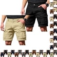 thumbnail image 1 of GrmtClth Cargo Shorts For Men 2 Pack Quick Dry Relaxed Fit Outdoor Work Shorts Multiple Cargo Side Pockets Dual Tone Pack Gardening Hiking Walking Pants Complexion 2XL, 1 of 7