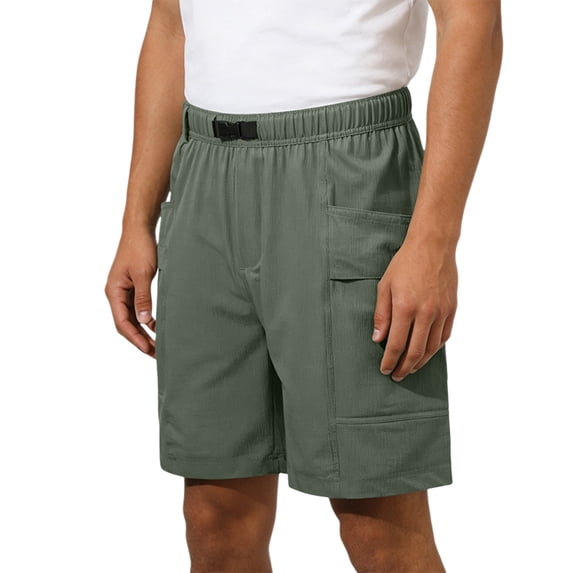 GrmtClth Casual Shorts for Men Elastic Waist Walking Shorts Lightweight Loose Beach Shorts Summer Lounge Pant with Pockets Army Green XXXL