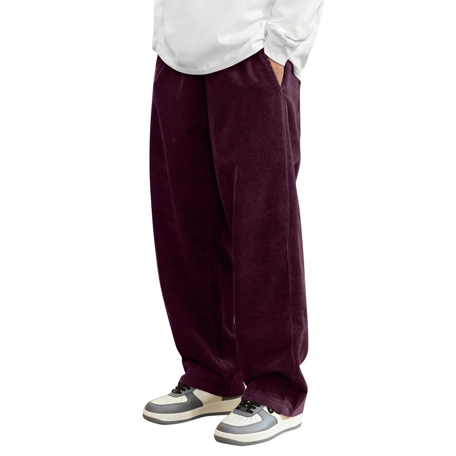 GrmtClth Corduroy Pants Men Vintage Straight Leg Casual Chion Pants ...