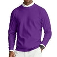 thumbnail image 1 of GrmtClth Crewneck Sweaters for Men Big & Tall Knit Sweaters Casual Basic Soft Comfy Long Sleeve Pullover Tops Purple L, 1 of 7