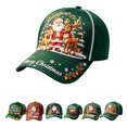 thumbnail image 1 of GrmtClth Cute Christmas Decor Baseball Hat Printed Costume Cap Adjustable Green Fashion Accessory Holiday Photo Prop Trucker Cap for Adults, 1 of 8