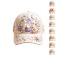 thumbnail image 1 of GrmtClth Cute Halloween Decor Baseball Hat Printed Costume Cap Adjustable Cream Fashion Accessory Holiday Photo Prop Trucker Cap for Adults, 1 of 8