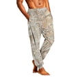 thumbnail image 1 of GrmtClth Drawstring Waist Wrinkle Resistant Realtree Branch Jogger Loungewear Pants for Men Soft Oversized Breathable Night Pants Khaki L, 1 of 6