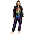 thumbnail image 1 of GrmtClth Family Halloween Onesie Hooded Zip Closure Skeleton Graphic Long Sleeve Home Party Holiday Onesies XL, 1 of 4
