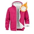 thumbnail image 1 of GrmtClth Fleece Hoodies for Men Thick Winter Sherpa Lined Zip Up Hooded Sweatshirt Fashion Warm Long Sleeve Coats Hot Pink M, 1 of 8