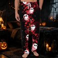 thumbnail image 1 of GrmtClth Halloween Pajamas Pants for Men Gothic Pj Pants Witch Pumpkin Ghost Face Graphic Print Comfy Night Pants for 2026 Halloween with Pocket Dark Gray 3XL, 1 of 6