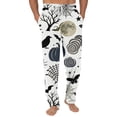 thumbnail image 1 of GrmtClth Halloween Print Men Sleep Bottoms Spooky Halloween Crow Tree Graphic Pajama Pants Elastic Pocket Loungewear Joggers Dark Green S, 1 of 5