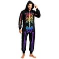 thumbnail image 1 of GrmtClth Halloween Skeleton Onesie Family Hooded Zip‑Up Bone Graphic Halloween Party Matching Onesies XL, 1 of 4