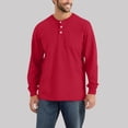thumbnail image 1 of GrmtClth Henley Shirts for Men Fashion Long Sleeve Button T-Shirts Comfy Soft Classic Tee Tops with pocket Wine M, 1 of 6