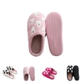 thumbnail image 1 of GrmtClth Holiday Halloween Themed House Slippers Multiple Ghost Pattern Thick Warm Fleece Lining Wear Resistant Sole Shoes Pink 40(US/8), 1 of 7