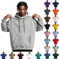thumbnail image 1 of GrmtClth Hoodies for Men Soft Fleece Pullover Hooded Sweatshirt Long Sleeve Drawstring Hoodie with Front Pocket Casual Daily Wear Basic Long Sleeve Top Light Gray 2XL, 1 of 8