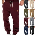 thumbnail image 1 of GrmtClth Joggers for Men Casual Loose Fit Drawstring Sweatpants Casual Workout Athletic Running Pants with Pockets Wine 3XL, 1 of 6