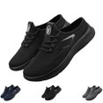 thumbnail image 1 of GrmtClth Lace‑Up Sneakers for Men Knit Mesh Athletic Shoes Non‑Slip Wear‑Resistant Outsole Soft Insole Outdoor Commute Workout Shoes, 1 of 9