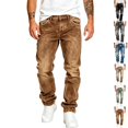 thumbnail image 1 of GrmtClth Men's Acid Wash Straight Leg Stacked Jeans, Snowflake Tie Dye Stretch Denim, Y2K Hip Hop Streetwear Baggy Pants with Pockets 2XL, 1 of 7