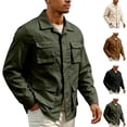 thumbnail image 1 of GrmtClth Men's Cargo Jacket Lapel Collar Button Down Long Sleeve Tops Lightweight Utility Coat Multi Pockets Casual Outdoor Workwear Outerwear, 1 of 9