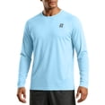 thumbnail image 1 of GrmtClth Men's Classic Crew Neck Raglan Printed Pullover Shirt, Long Raglan Sleeve Relaxed Fit Casual Street Fishing Layering Tees Light Blue 4XL, 1 of 7