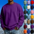 thumbnail image 1 of GrmtClth Men's Crewneck Sweatshirt Long Sleeve Fall Pullover Tops Loose Fit Athletic Comfy Basic Shirts Lightweigt All Season S, 1 of 10