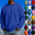 thumbnail image 1 of GrmtClth Men's Crewneck Sweatshirt Long Sleeve Fall Pullover Tops Loose Fit Athletic Comfy Basic Shirts Lightweigt All Season S, 1 of 10