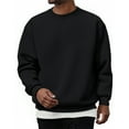 thumbnail image 1 of GrmtClth Men's Crewneck Sweatshirts Relaxed Fit Long Sleeve Pullover Tops Warm Casual Sweatshirt 2025 Fall Winter Black L, 1 of 4