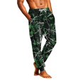thumbnail image 1 of GrmtClth Men's Elastic Ankle Hem Forest Tree Print Jogger Lounge Pants Adjustable Drawstring Waist Lightweight Sleep Trousers Green XL, 1 of 7