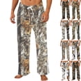 thumbnail image 1 of GrmtClth Men's Flannel Camo Lounge Pants Soft Thick Flannel Elastic Waist Flare Leg Daily Workout Sleep Sweat Pants Earthy Yellow XXL, 1 of 6