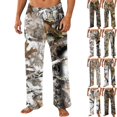thumbnail image 1 of GrmtClth Men's Flannel Camo Lounge Pants Soft Thick Flannel Elastic Waist Flare Leg Daily Workout Sleep Sweat Pants Light Gray S, 1 of 6