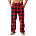 thumbnail image 1 of GrmtClth Men's Fuzzy Plush Pajama Pants Casual Flannel Fleece Comfort Soft Plaid Night Pants Winter Fall Warm Cozy Pj Bottoms with Pockets Wine XL, 1 of 5