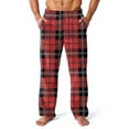 thumbnail image 1 of GrmtClth Men's Fuzzy Plush Pajama Pants Casual Flannel Fleece Soft Comfy Plaid Sleepwear Winter Thermal Cozy Pj Bottoms with Pockets Red XL, 1 of 6