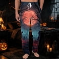 thumbnail image 1 of GrmtClth Men's Halloween Pajamas Pants Novelty Funny Elastic Waist Pants Witch Pumpkin Ghost Face Print Relaxed Fit Costume for 2026 Halloween with Pocket Red 2XL, 1 of 6